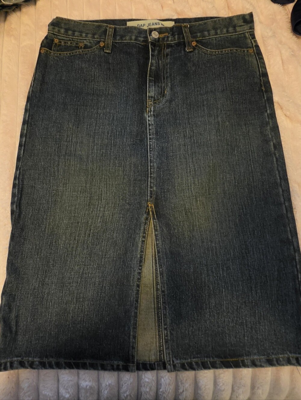 GAP Womens Dark Blue Straight Denim Jeans Skirt
